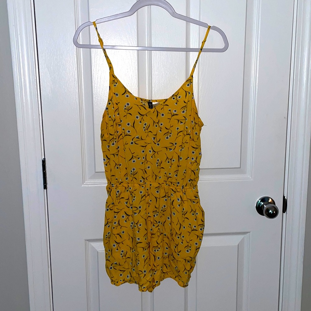 Yellow Floral Romper